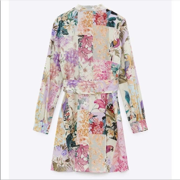 NWT ZARA Floral Button Up Linen Dress size small 🔥Bloggers Favorite🔥ZARA - Picture 3 of 5